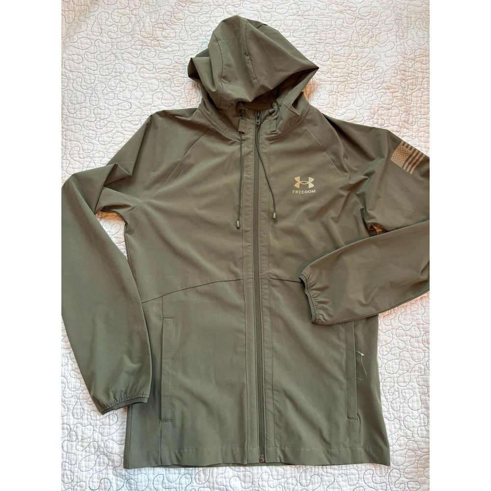 Under Armour Men's Freedom Storm Full Zip Hooded Jacket Olive Green‎ Small  NWOT